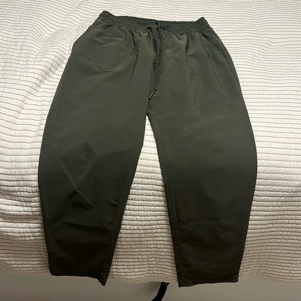 North Face army green sweatpants, hiking pants, Never Stop Wearing pant